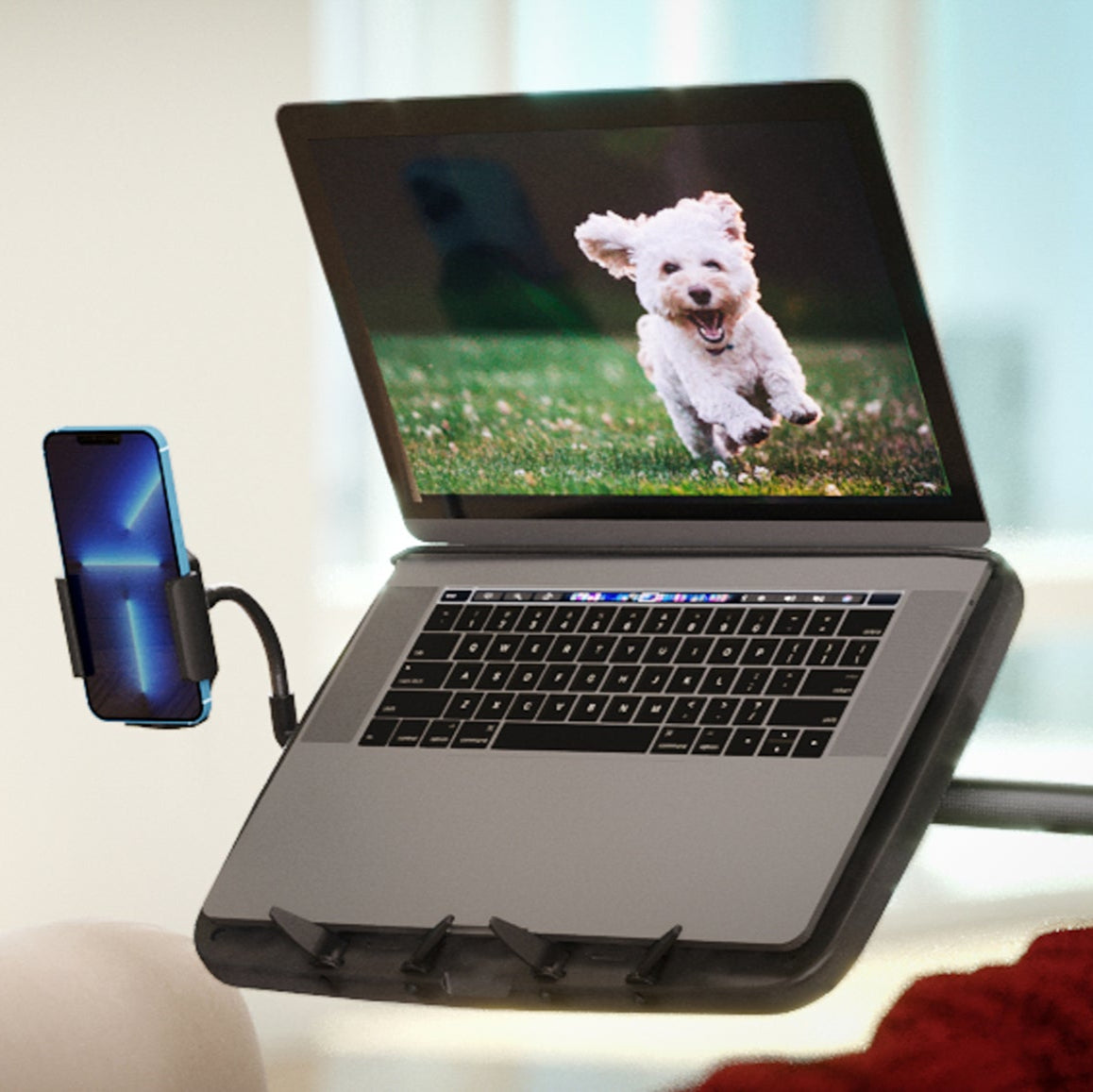 LEVO Phone Holder Exclusively for LEVO Laptop Workstation Stands - BLACK - Image 5